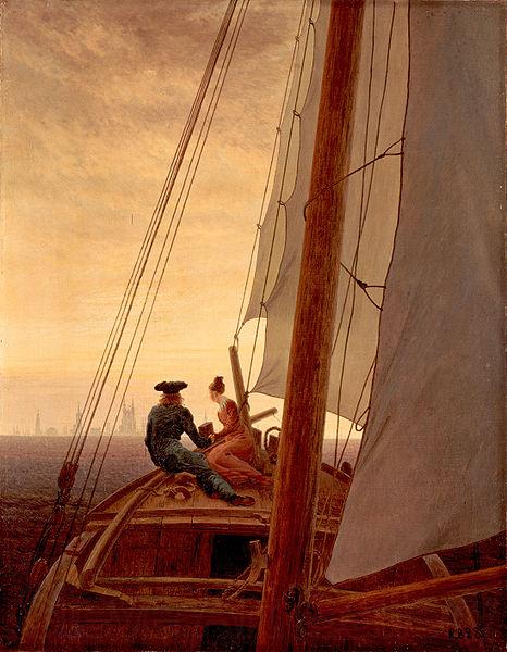 Caspar David Friedrich On a Sailing Ship France oil painting art